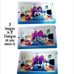 Bluey Muffin 3D Lenticular Motion Sticker, Cowboy Hat Funny